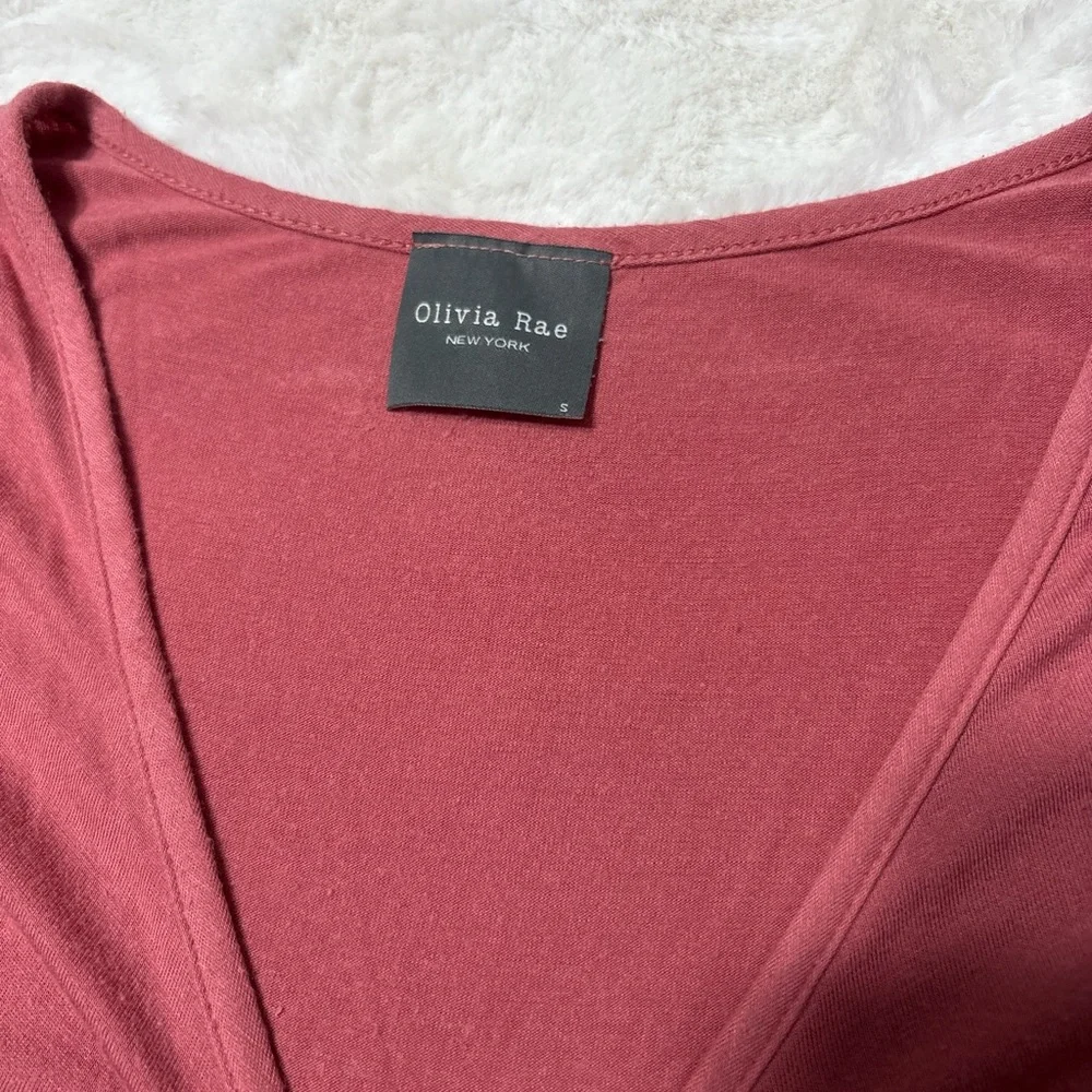 Women's Ruched Pink Top - Picture 2 of 3